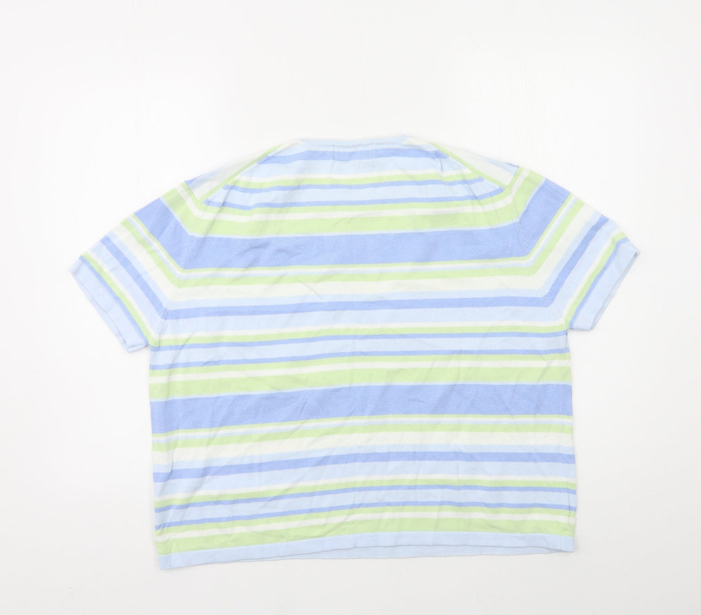 Jumper Womens Blue Striped Knit Pullover Jumper Size XL