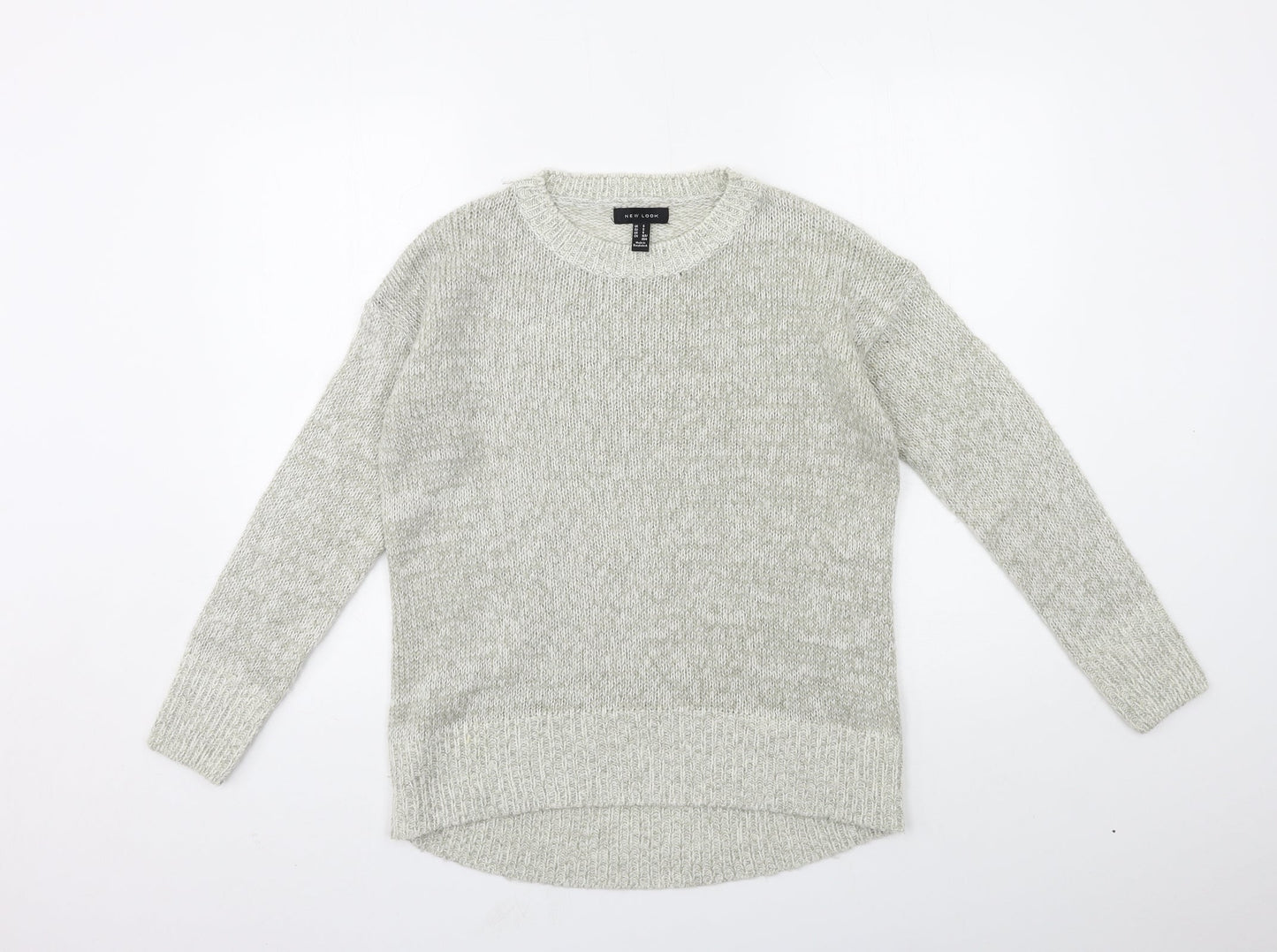 New Look Womens Grey  Knit Pullover Jumper Size S