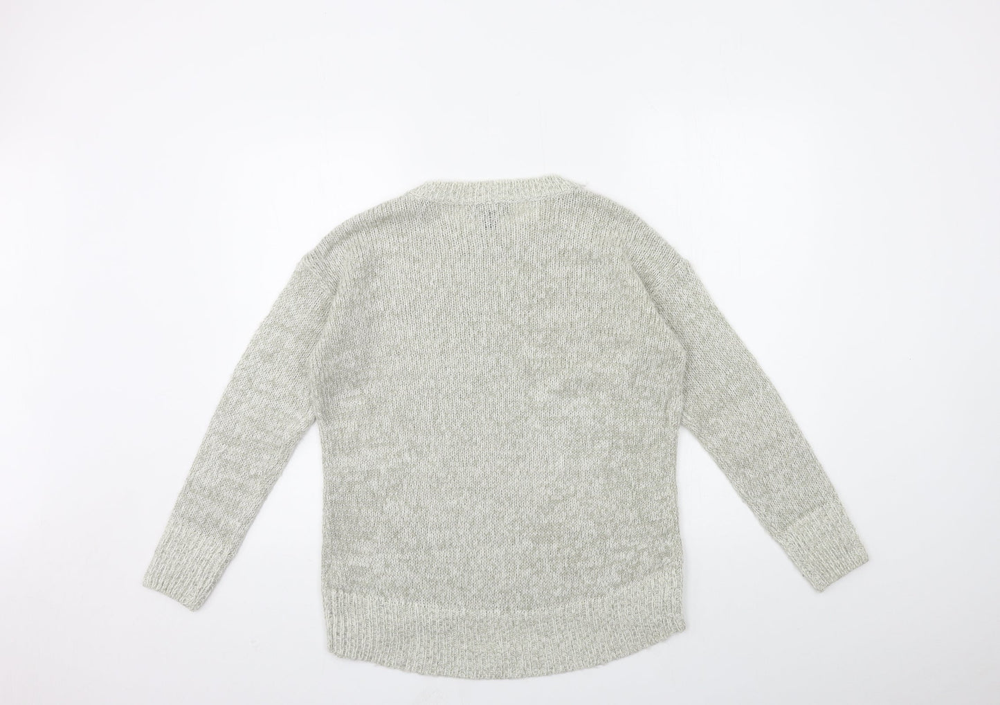 New Look Womens Grey  Knit Pullover Jumper Size S