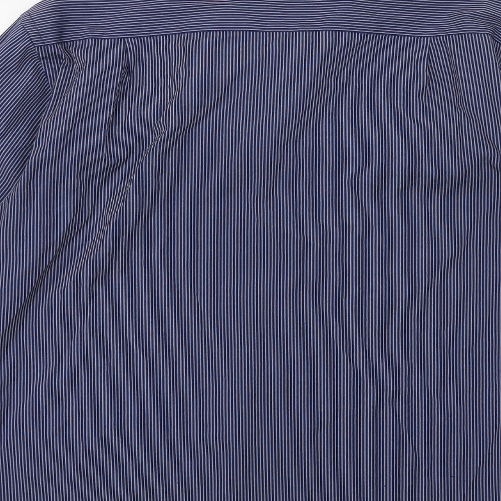 greenwoods Mens Blue Striped   Dress Shirt Size 16.5