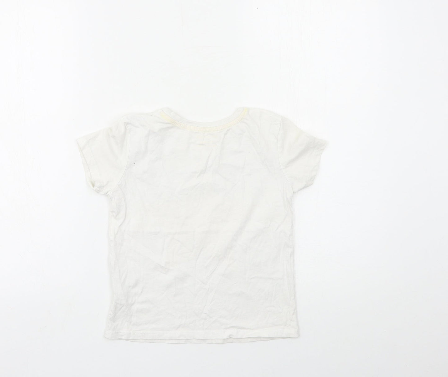 Primark Girls White   Basic T-Shirt Size 5-6 Years
