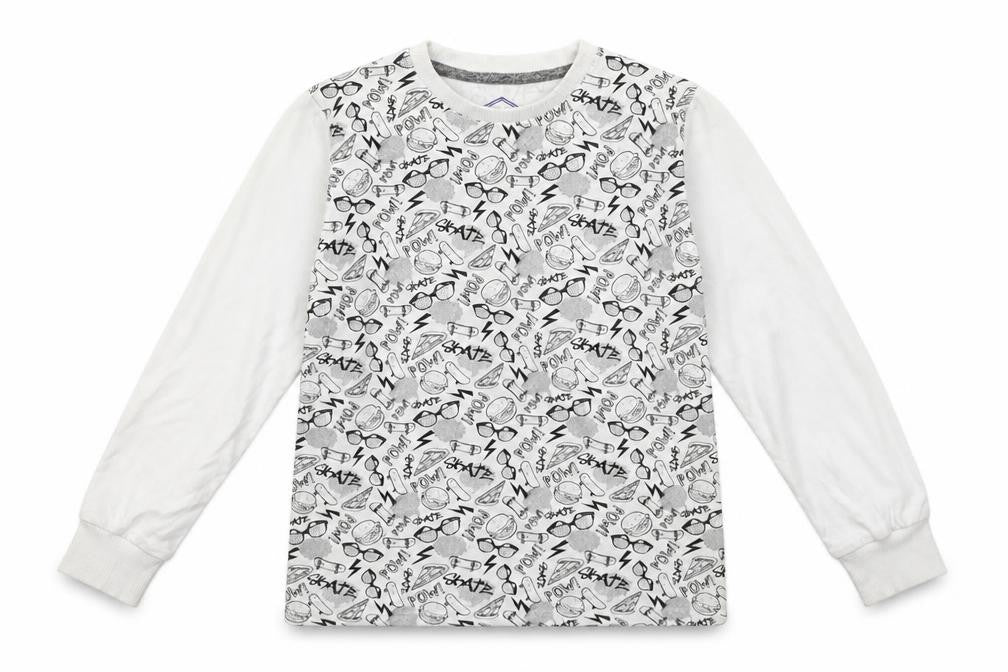 Matalan Boys Grey Geometric  Basic T-Shirt Size 7 Years