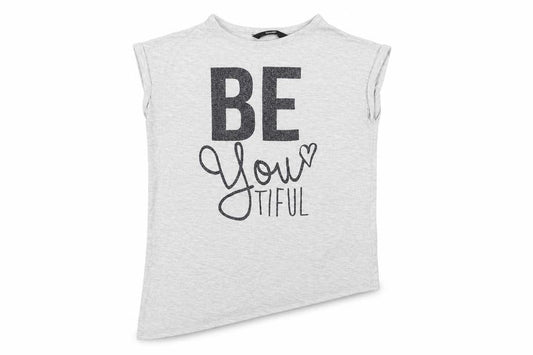 George Girls Grey   Basic T-Shirt Size 7-8 Years