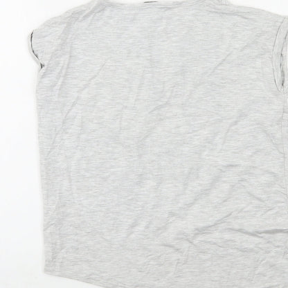 George Girls Grey   Basic T-Shirt Size 7-8 Years