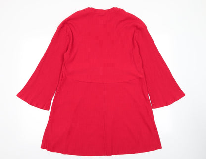 Preloved ASOS Womens Red   Fit & Flare  Size 10 - Back
