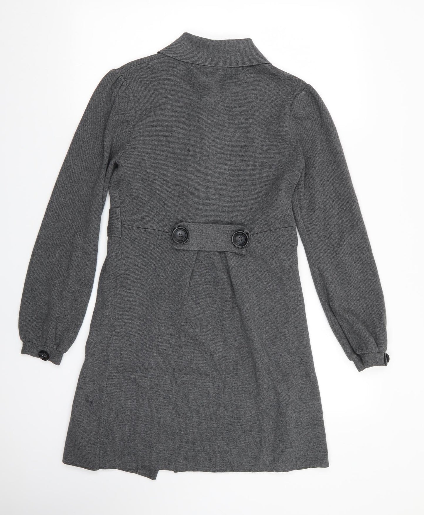 M&S Womens Grey   Overcoat Coat Size 10