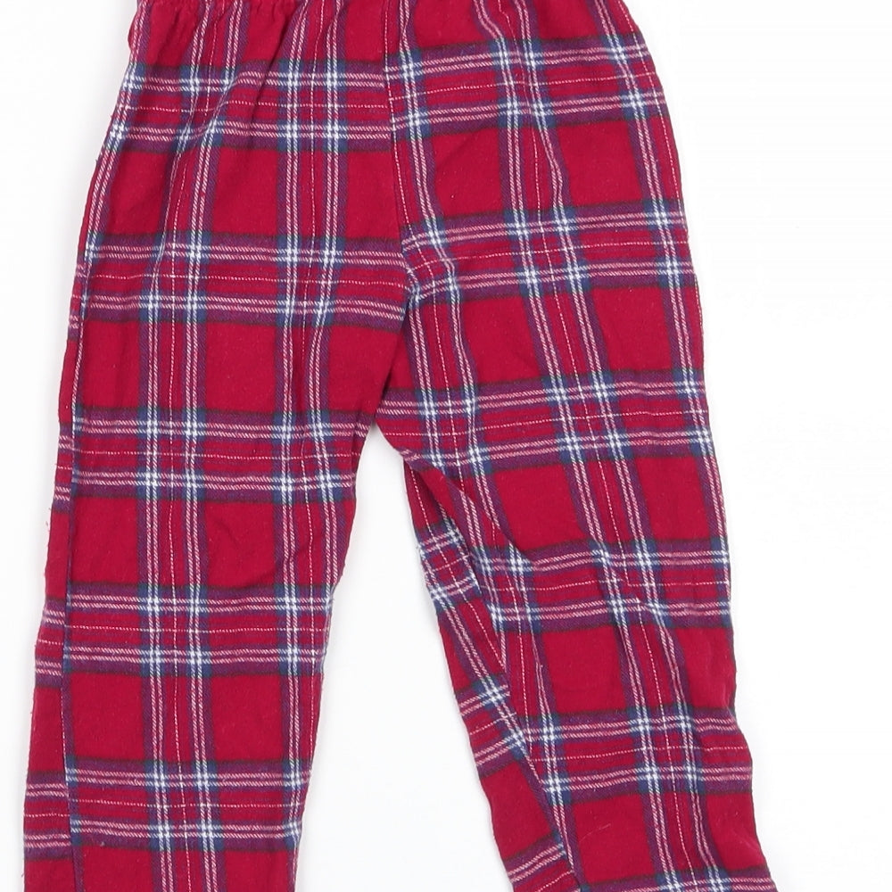 M&Co Boys Multicoloured Check   Pyjama Pants Size 2-3 Years