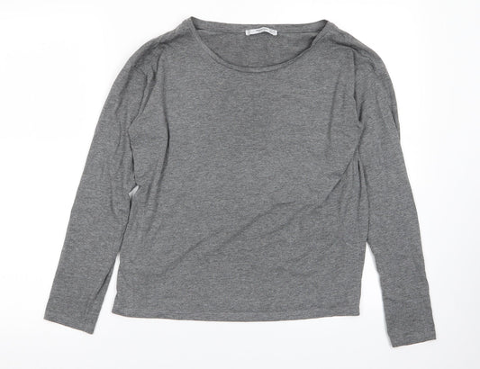 Mango Womens Grey   Basic T-Shirt Size 8