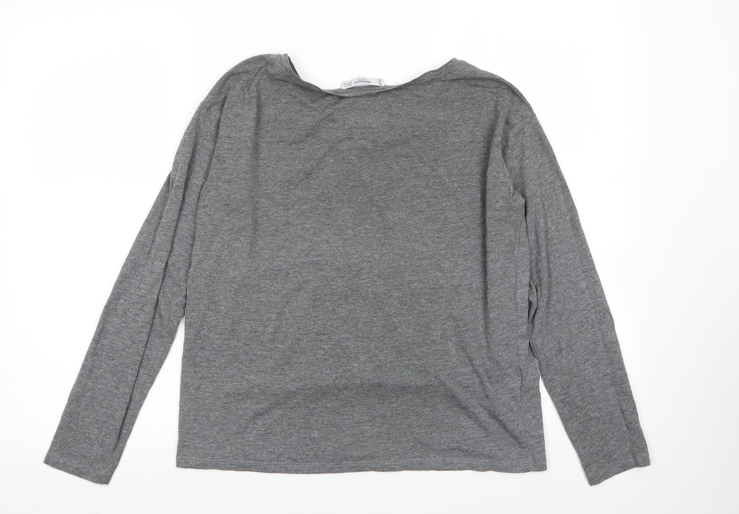 Mango Womens Grey   Basic T-Shirt Size 8