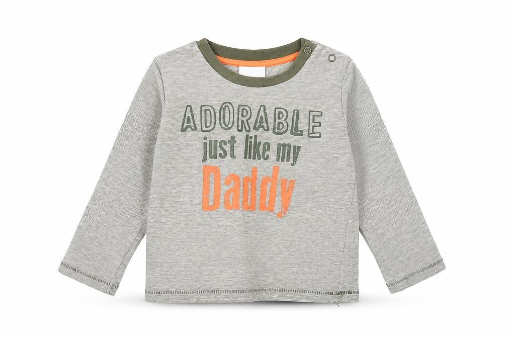 F&F Boys Green Striped  Basic T-Shirt Size 9-12 Months  - Adorable just like my Daddy