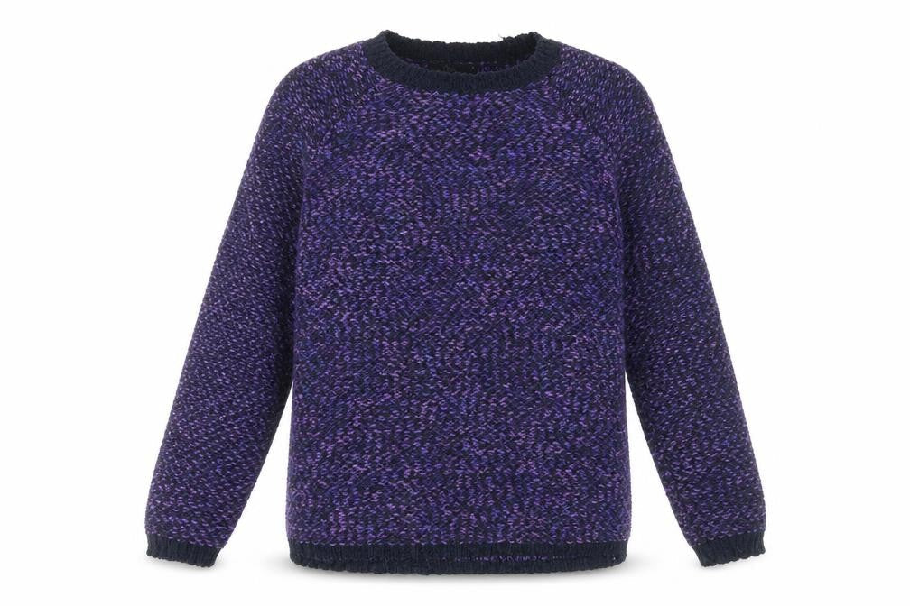 Bonmarché Womens Purple Knit Pullover Jumper Size S