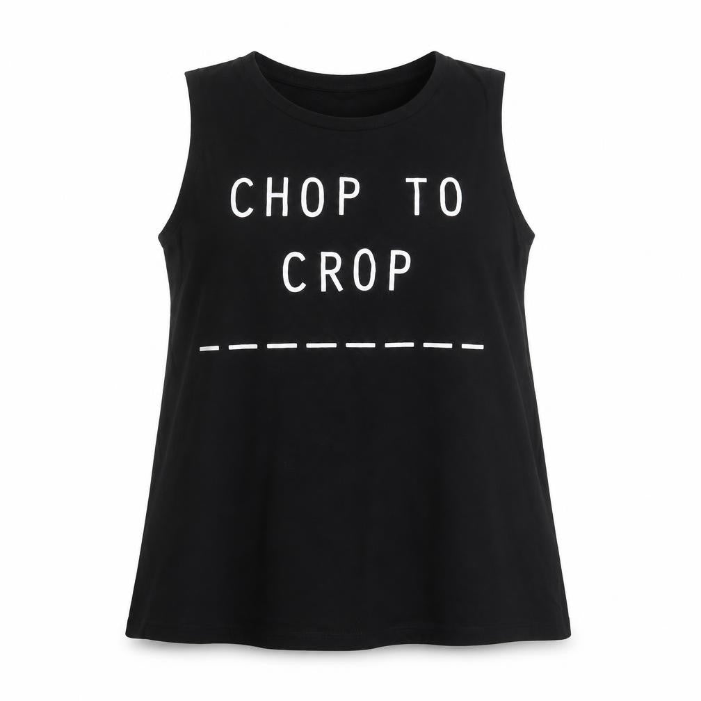 Label Be Womens Black   Basic Tank Size 18  - chop to crop