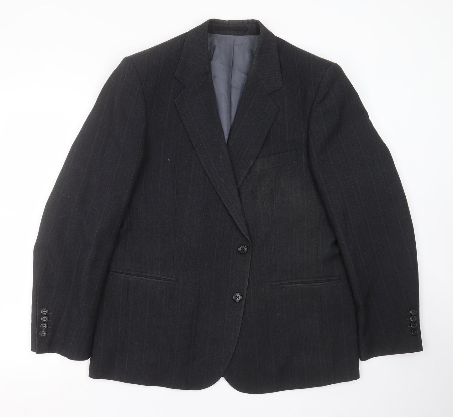 Preworn Mens Grey Herringbone  Jacket Suit Jacket Size 44