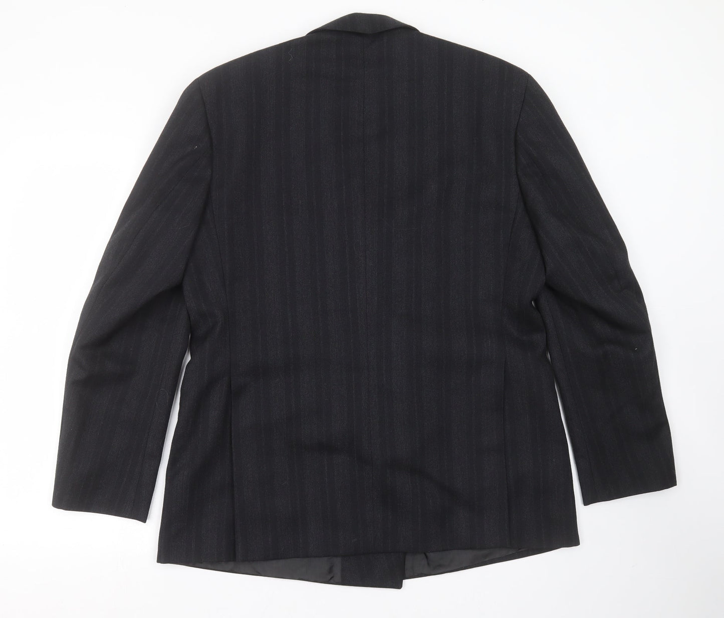 Preworn Mens Grey Striped  Jacket Suit Jacket Size 42