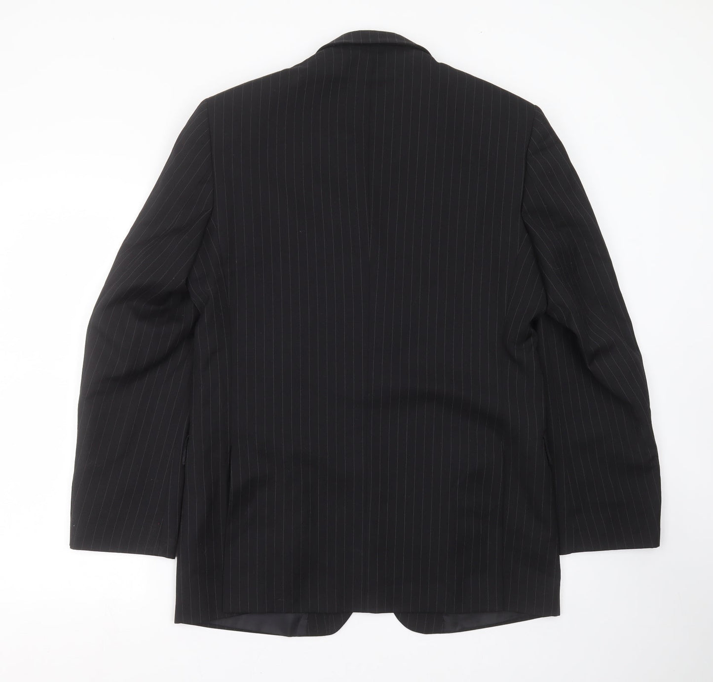 Burton Mens Black Striped  Jacket Suit Jacket Size 40