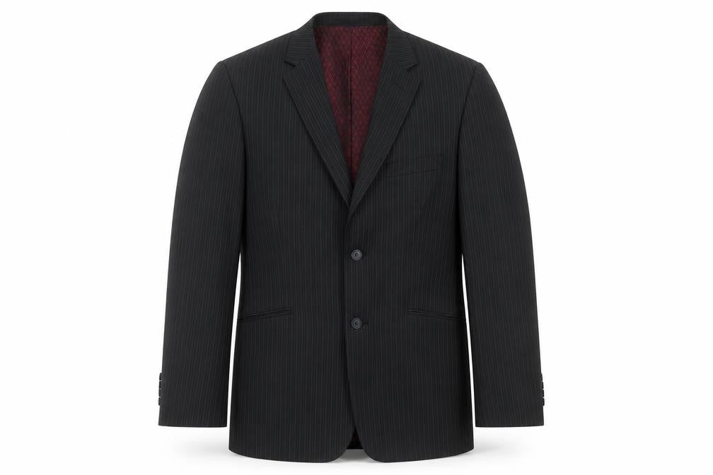 Taylor & Wright Mens Black Striped  Jacket Suit Jacket Size 42