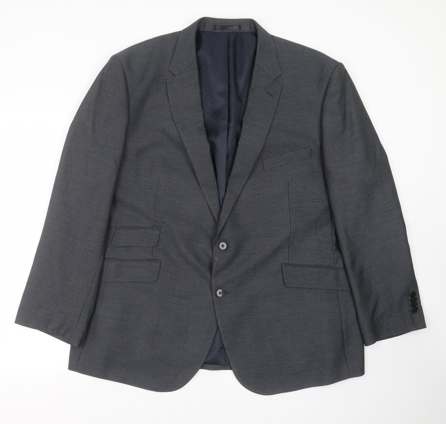Taylor & Wright Mens Grey Geometric  Jacket Suit Jacket Size 48