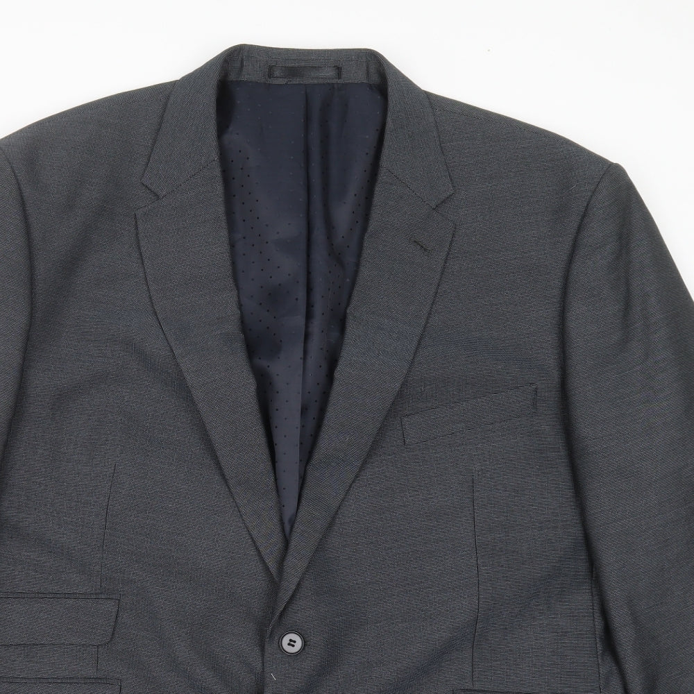 Taylor & Wright Mens Grey Geometric  Jacket Suit Jacket Size 48