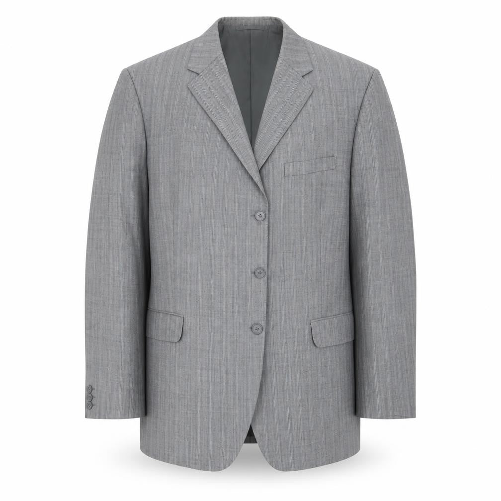 Coleman & Son Mens Grey Herringbone  Jacket Suit Jacket Size 48