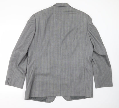 Coleman & Son Mens Grey Herringbone  Jacket Suit Jacket Size 48