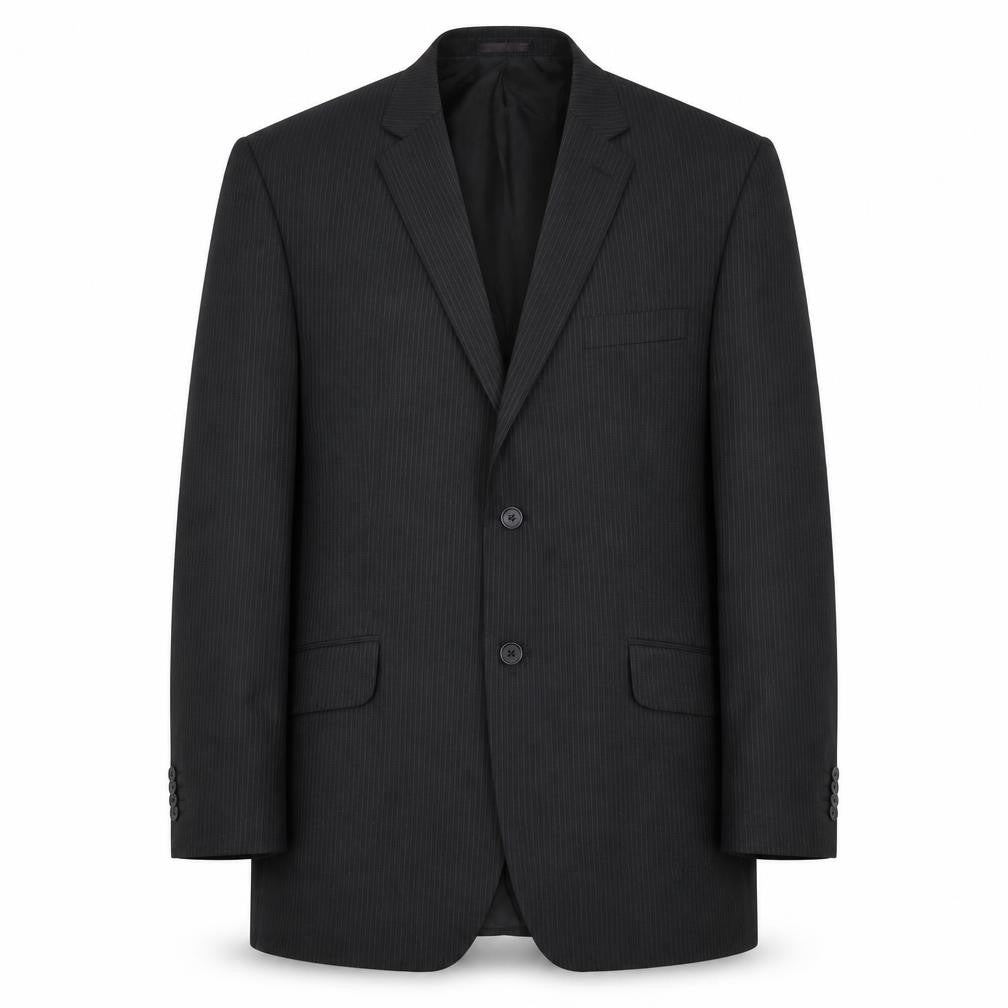F&F Mens Black Striped  Jacket Suit Jacket Size 44