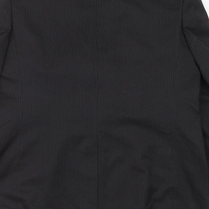 F&F Mens Black Striped  Jacket Suit Jacket Size 44