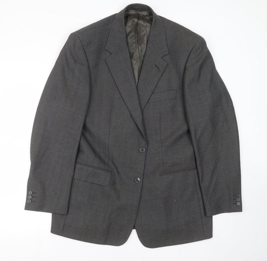 Wellington Mens Grey Striped  Jacket Suit Jacket Size 44