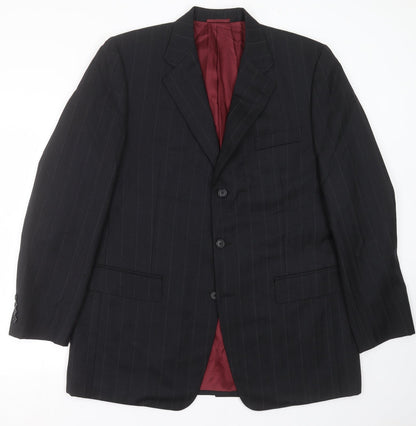 Preloved front page Mens Grey Herringbone  Jacket Suit Jacket Size 42 - Front