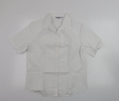 Preloved disley Womens White   Basic Button-Up Size 16 - Front