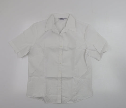 disley Womens White   Basic Button-Up Size 16