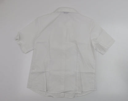 Preloved disley Womens White   Basic Button-Up Size 16 - Back
