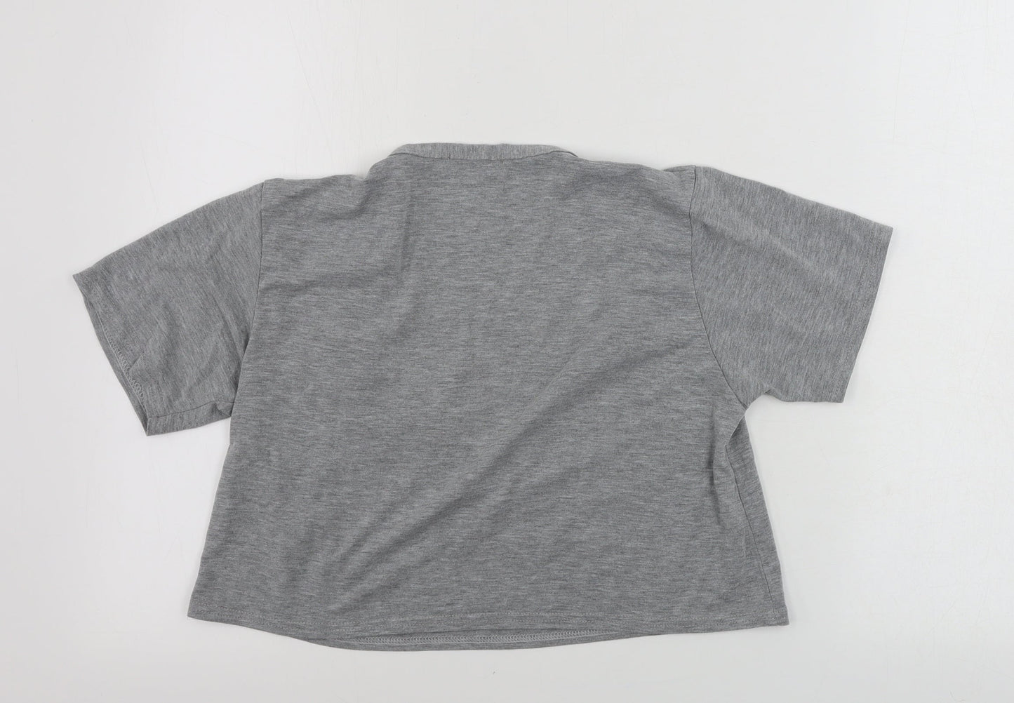 PRETTYLITTLETHING Womens Grey   Basic T-Shirt Size 12