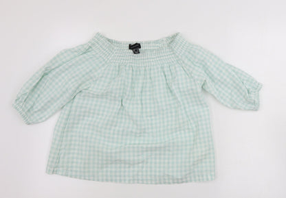 Atmosphere  Womens Green Check  Basic Tank Size 8