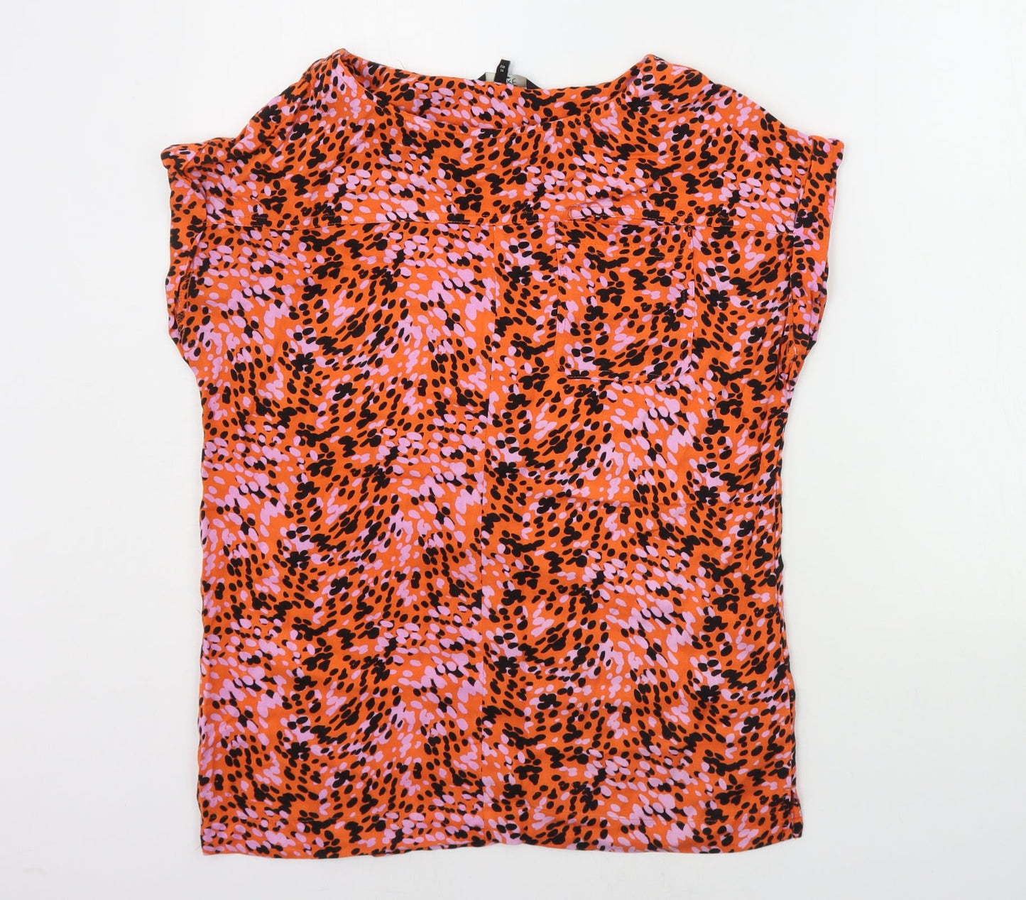 NEXT Womens Orange Geometric  Basic T-Shirt Size 6