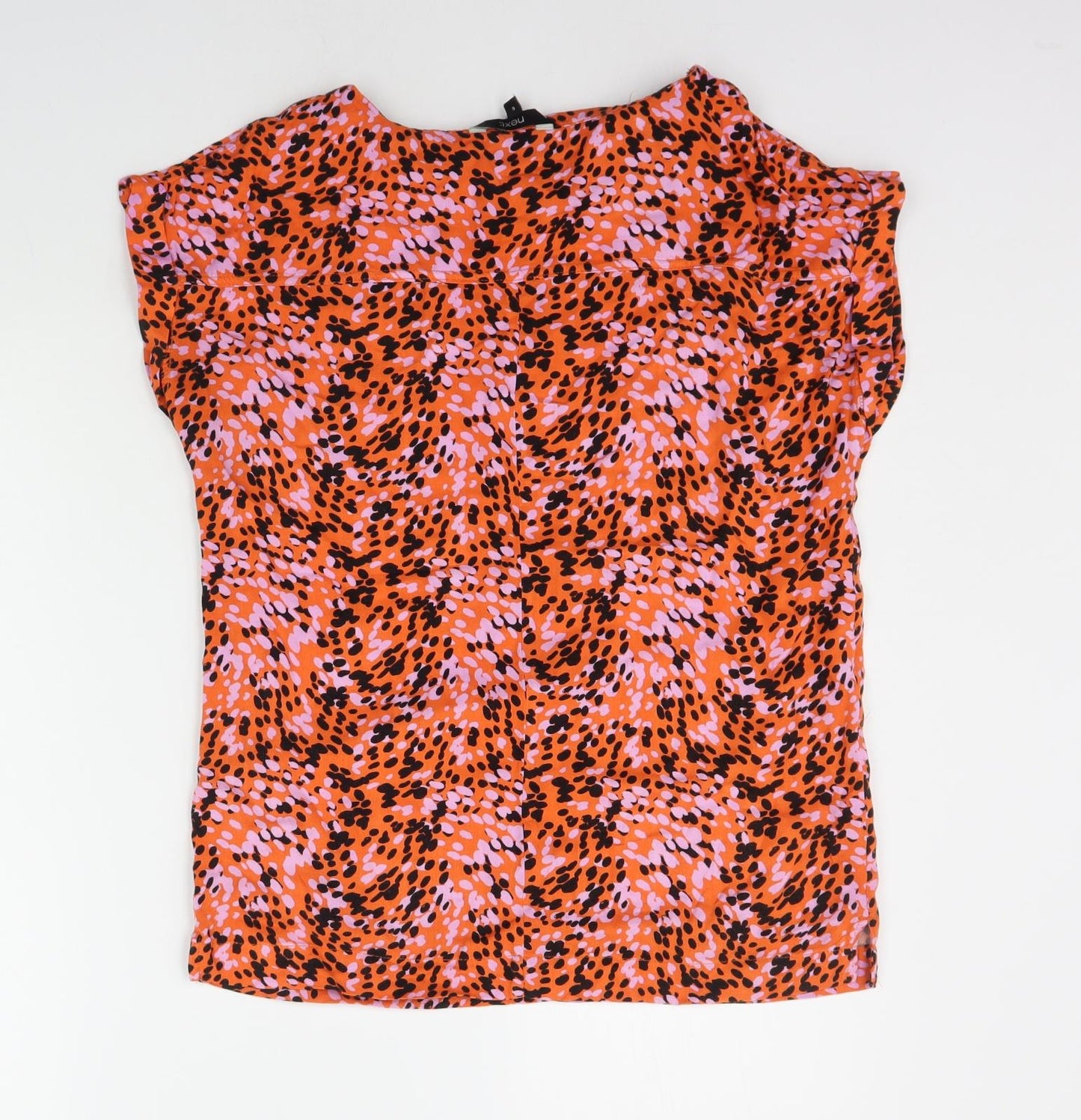NEXT Womens Orange Geometric  Basic T-Shirt Size 6