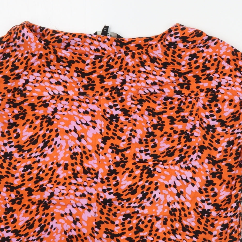 NEXT Womens Orange Geometric  Basic T-Shirt Size 6