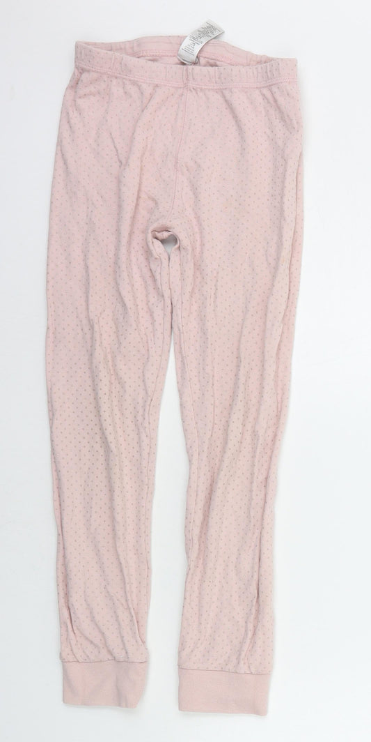 NEXT Girls Orange Polka Dot  Top Pyjama Pants Size 9-10 Years
