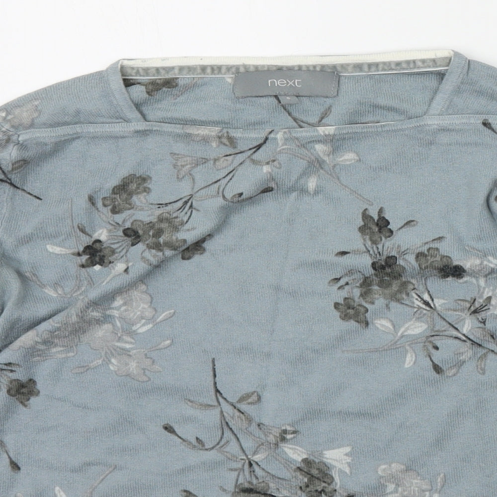 NEXT Womens Grey Floral  Pullover Jumper Size 6