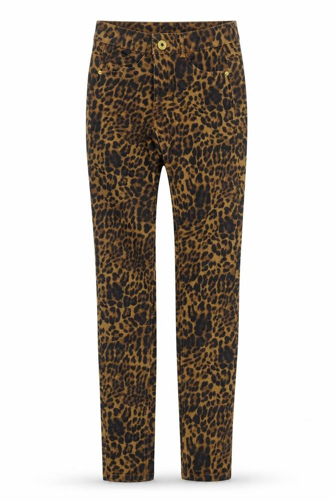 H&M Womens Orange Animal Print  Trousers  Size 6 L30 in