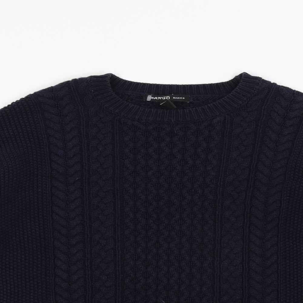 Mango Womens Blue   Pullover Jumper Size S