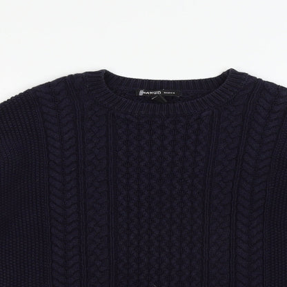 Mango Womens Blue   Pullover Jumper Size S