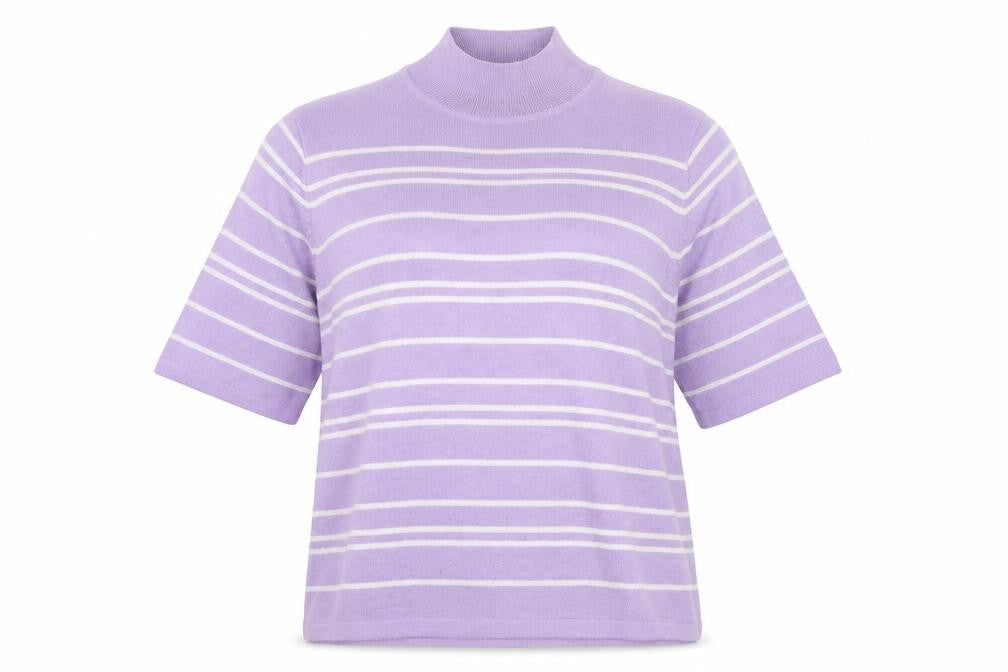 Marks & Spencer Womens Purple Striped  Pullover Jumper Size 14