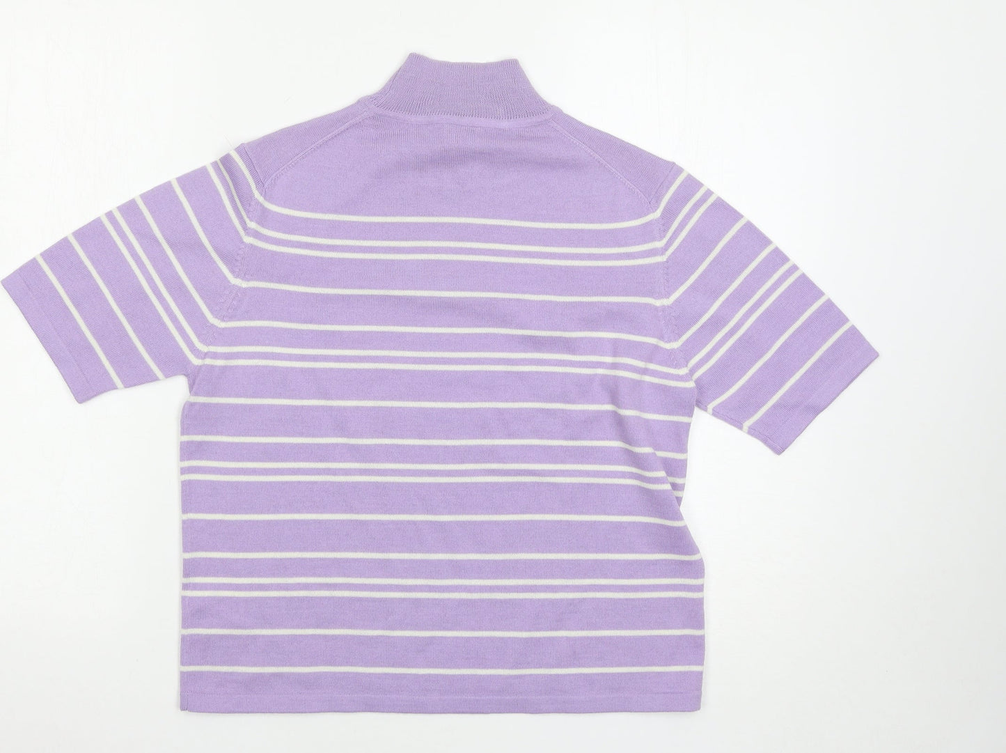 Marks and Spencer Womens Purple Striped  Pullover Jumper Size 14