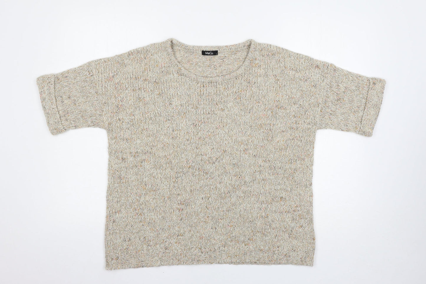 M&Co Womens Beige   Pullover Jumper Size S