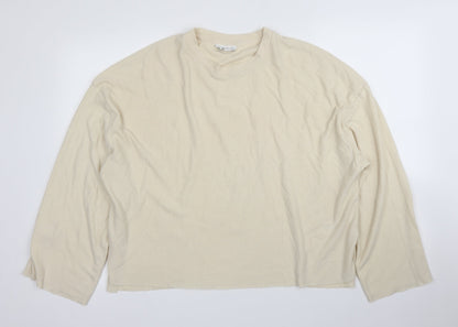 Preloved Topshop Womens Beige   Pullover Jumper Size 16 - Front