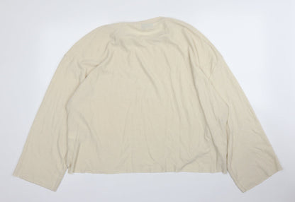 Preloved Topshop Womens Beige   Pullover Jumper Size 16 - Back