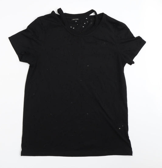 River Island Womens Black   Basic T-Shirt Size 10