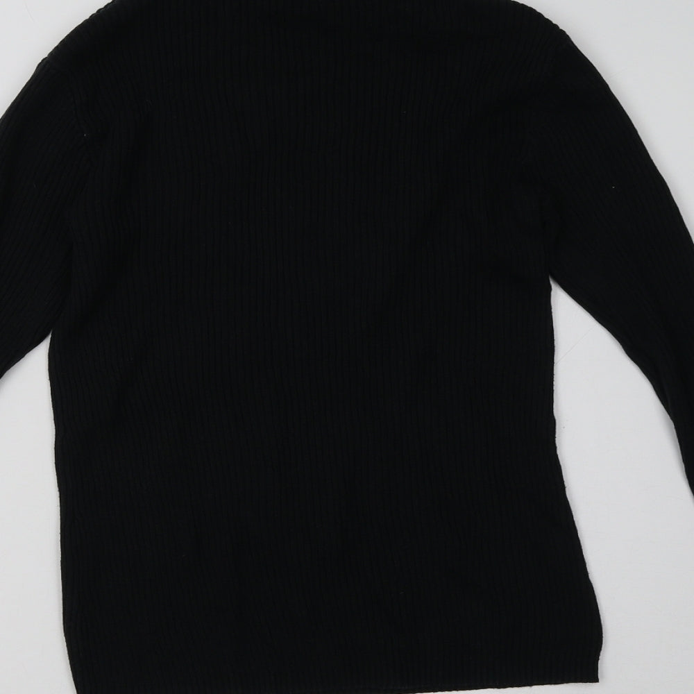 Select Womens Black   Pullover Sweatshirt Size 12