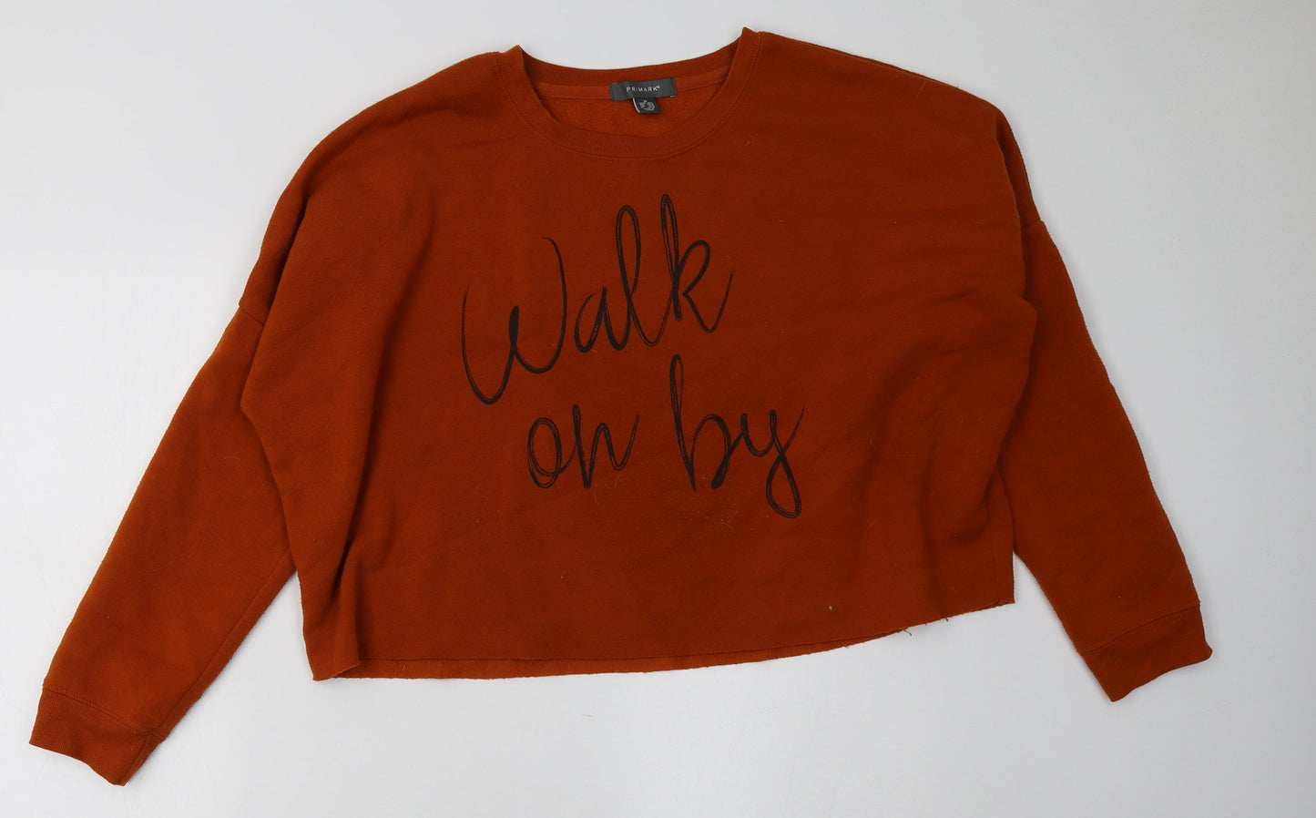 Primark Womens Orange   Pullover Sweatshirt Size 10