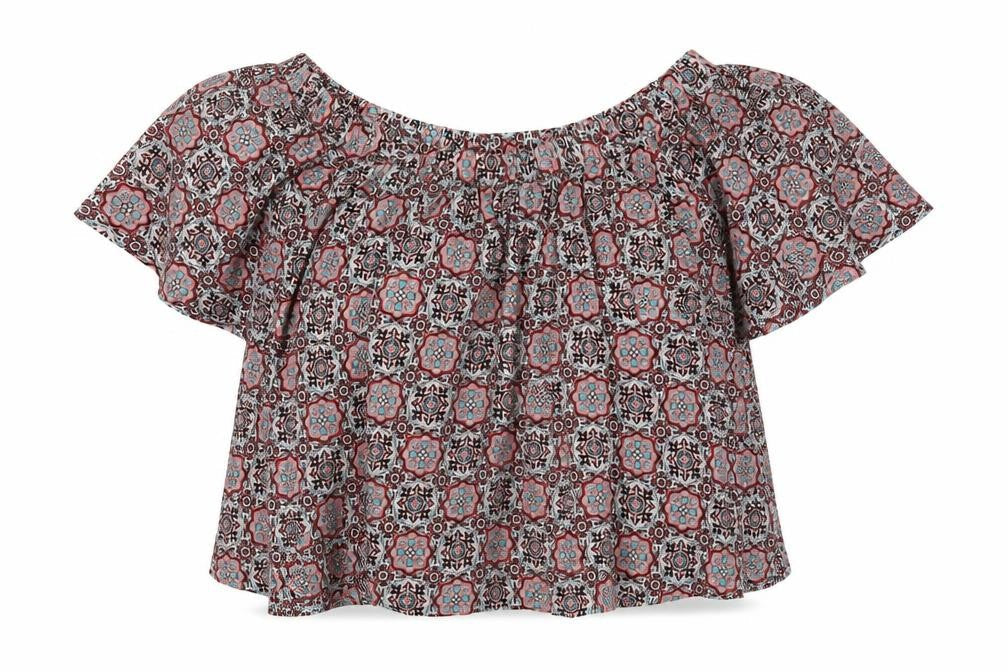 Select Womens Pink Geometric  Basic Blouse Size 6